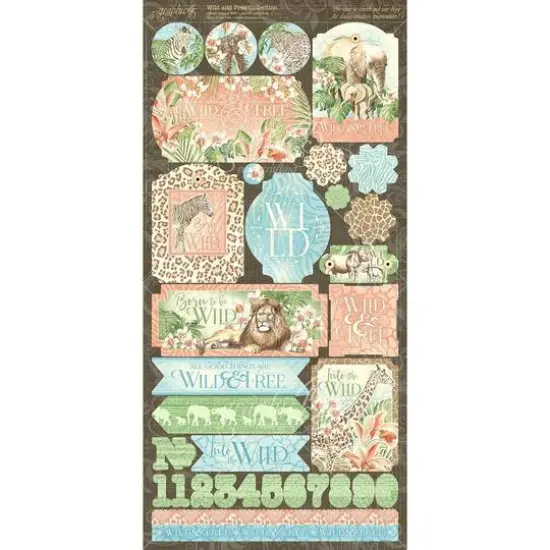 Graphic 45&reg; Wild & Free Collection Cardstock Stickers {4}