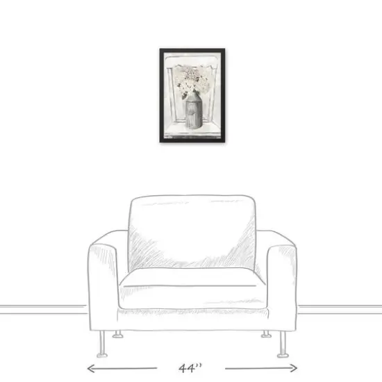 Farmhouse Hydrangeas Black Framed Canvas {4}