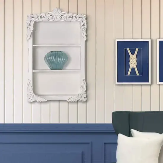 American Art Decor Balos Carved Wall Shelves - 18" x 28" x 6" {3}