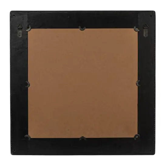 Hello Honey&reg; 28" Black Bamboo Square Wall Mirror {5}