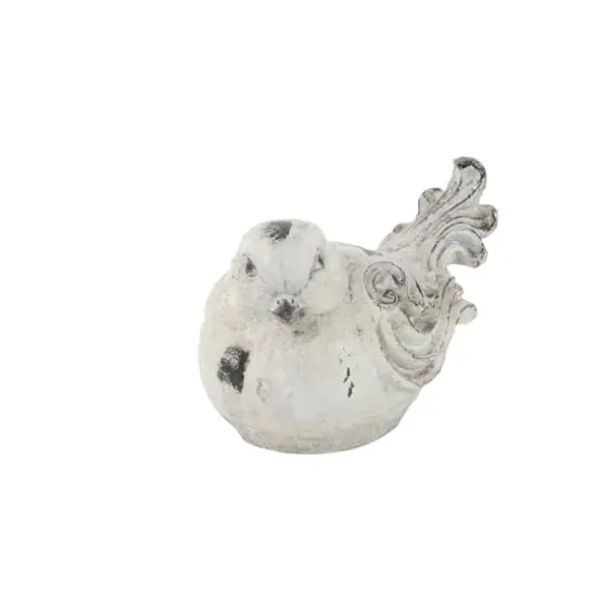 Tan Stone Country Garden Bird Sculpture Set {5}