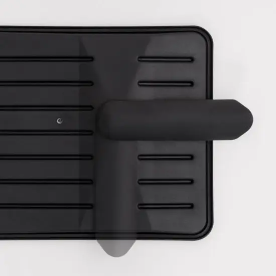 IRIS&reg; 15.75" Stainless Steel 2-Tier Dish Rack Black {6}