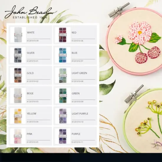 John Bead Mixed Sequins & Beads Kit Green {7}