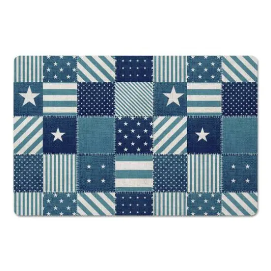 Nautical Patchwork Floor Mat {1}