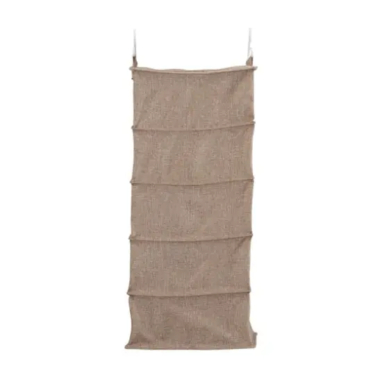 Household Essentials 10-Pocket Hanging Shoe Organizer Brown {9}