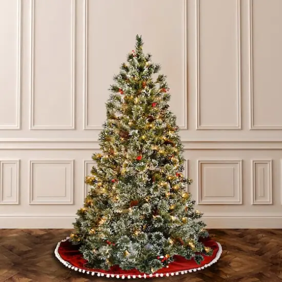 6 ft. Pre-Lit & Pre-Decorated Crystal Cashmere Full Artificial Christmas Tree, Clear Lights {3}