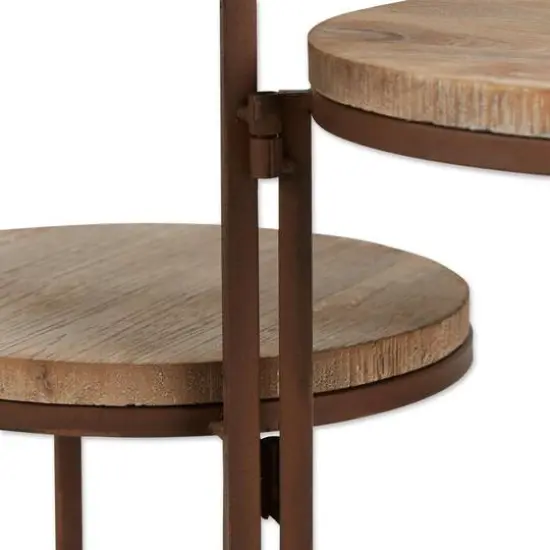 23" Rustic Triple Planter Stand {7}