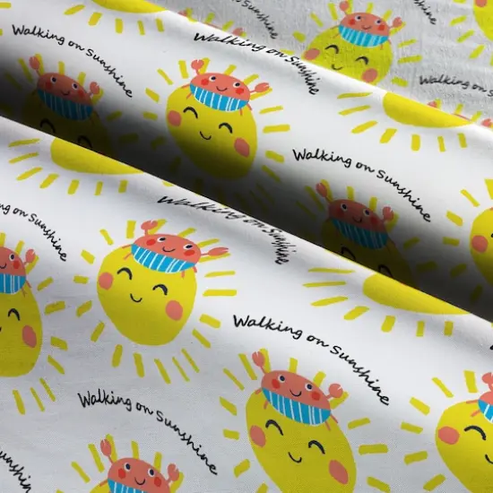 Springs Creative Love the Sea Walking on the Sun Cotton Fabric {4}