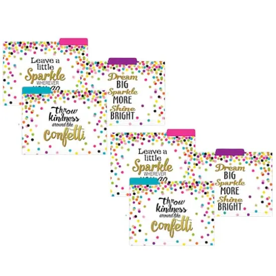 Teacher Created Resources Confetti File Folders, 2 Packs of 12 {1}