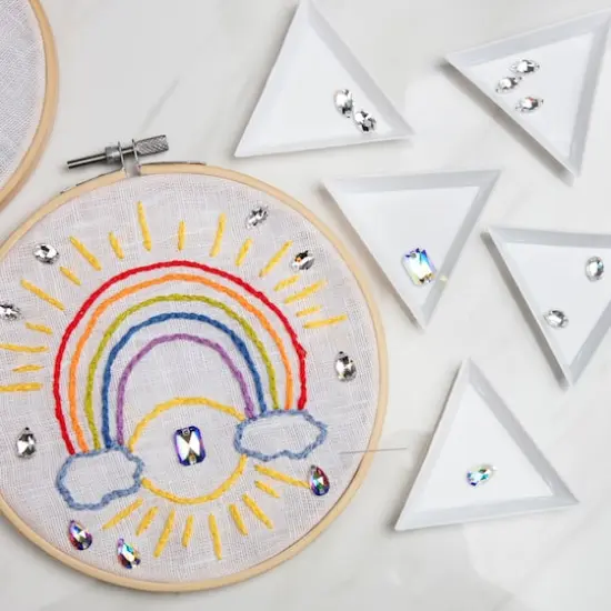 12mm Teardrop Sew-On Austrian Crystals by Bead Landing&trade;, 4ct. Crystal AB {3}