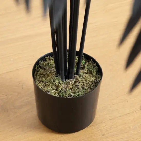 4ft. Artificial Halloween Black Paradise Palm Tree {5}