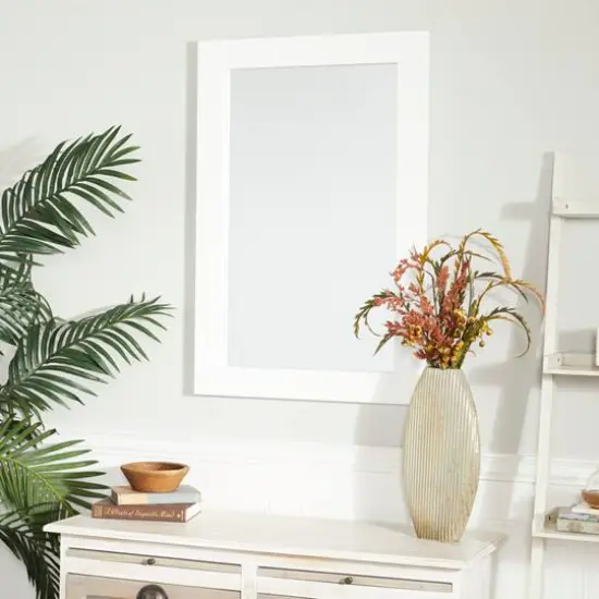 Black Wood Contemporary Wall Mirror 18" x 28" {7}