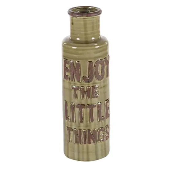 Brown Ceramic Farmhouse Vase Set {6}