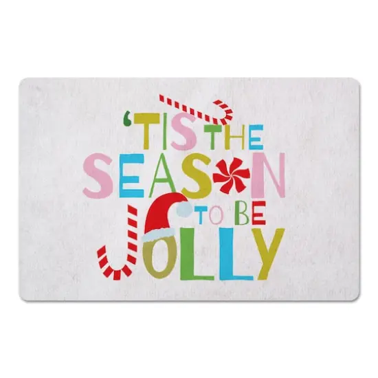 Tis the Season to be Jolly 27x18 Floor Mat {1}