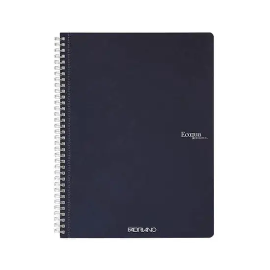 Fabriano&reg; EcoQua Original A4 Spiral-Bound Graph Notebook Navy {1}