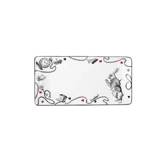 14" White Rabbit Ceramic Serving Dish by Ashland&reg; {1}