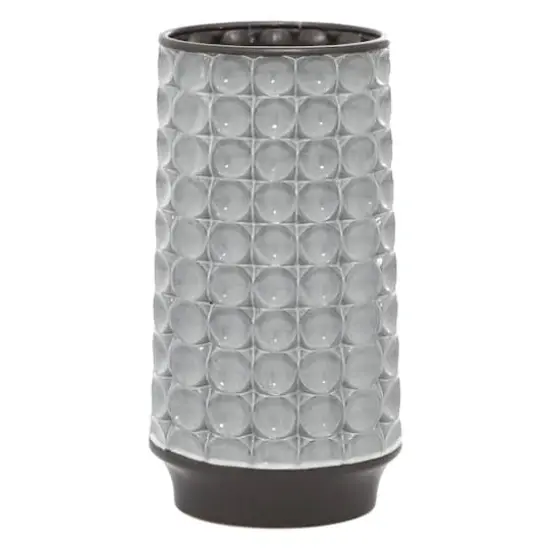 Silver Stoneware Vintage Vase {3}