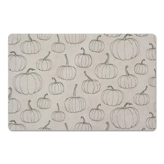 Green Pumpkin Pattern Floor Mat {1}