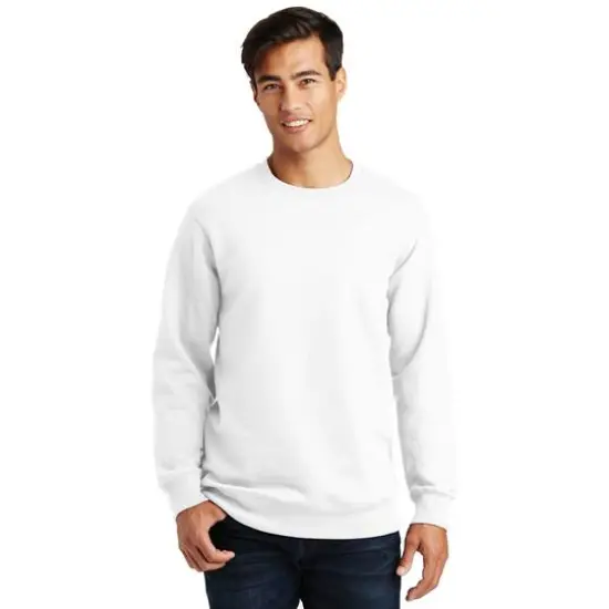 Port & Company&reg; Fan Favorite&trade; Fleece Crewneck Sweatshirt White {4}
