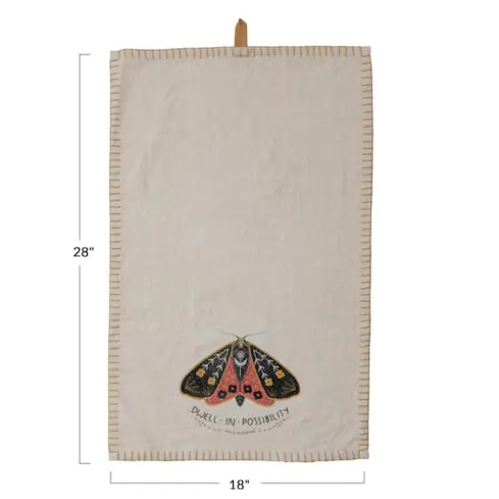 Hello Honey&reg; Dwell in Possibility Moth Cotton Tea Towel {8}