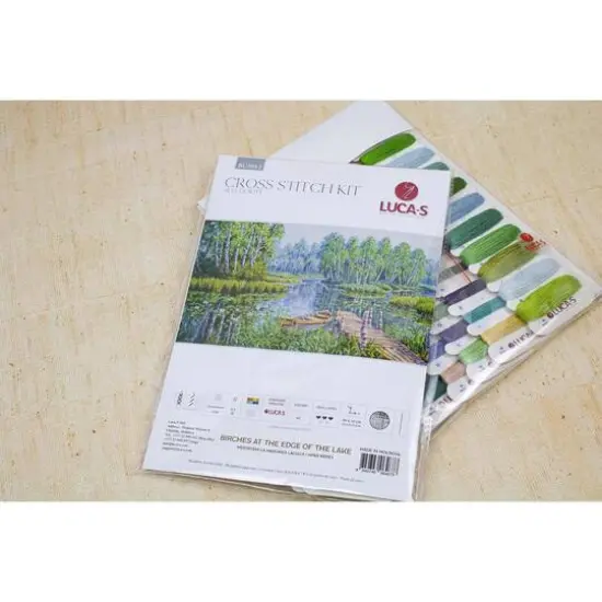 Luca-S Birches at the Edge of the Lake Counted Cross Stitch Kit {7}
