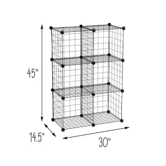 Honey Can Do Black 6 Cube Storage Set {5}