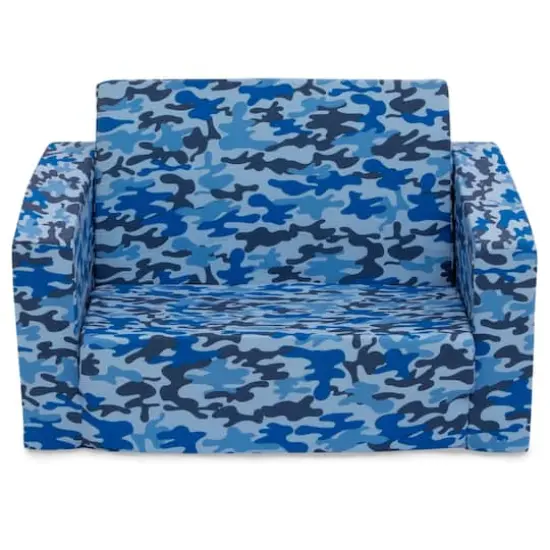 Delta Children Blue Camo Cozee Flip Out 2-in-1 Convertible Chair to Lounger {4}