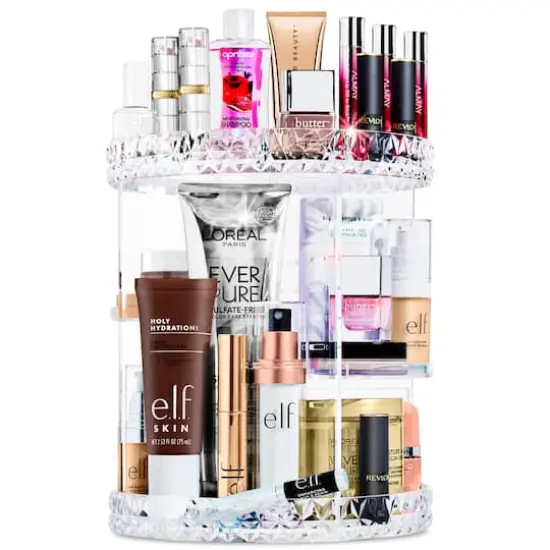 Sorbus Rotating Makeup Organizer Clear {1}
