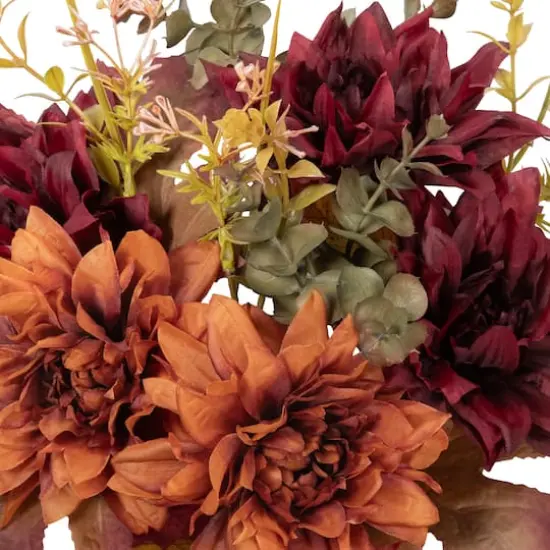 15" Burgundy & Orange Dahlia & Maple Mixed Bush by Ashland® {3}