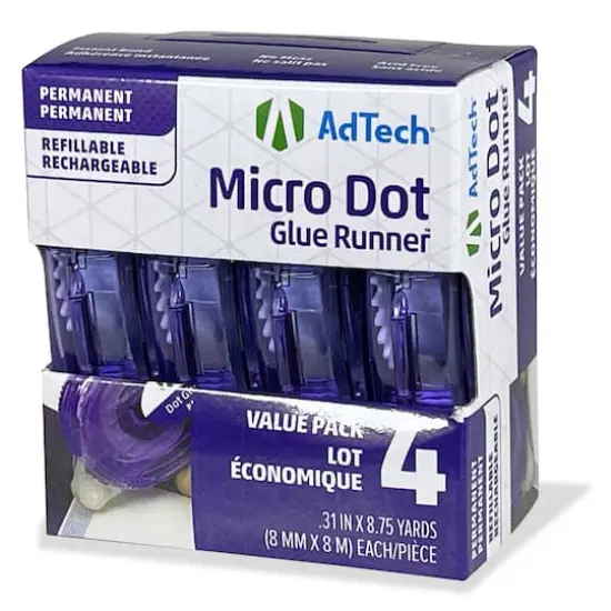AdTech&reg; Permanent Micro Dot Glue Runner&trade;, 4ct. {8}