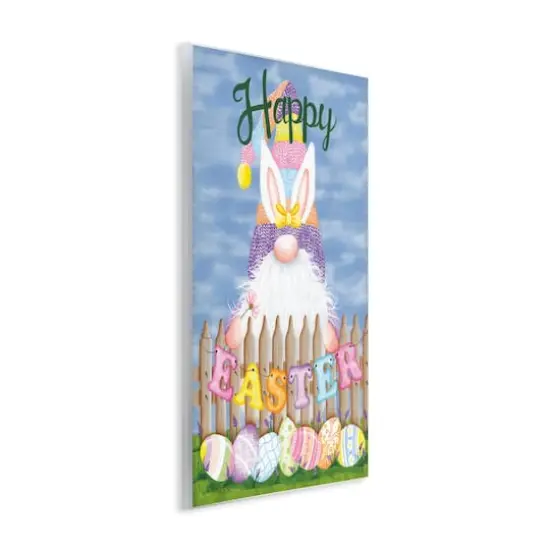 Stupell Industries Happy Easter Garden Gnome Eggs Wall Plaque Art {4}