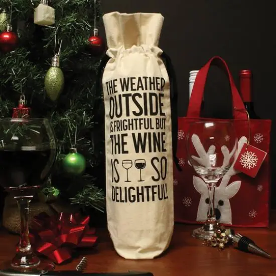 Personality Case&trade; Delightful Canvas Wine Bag {3}
