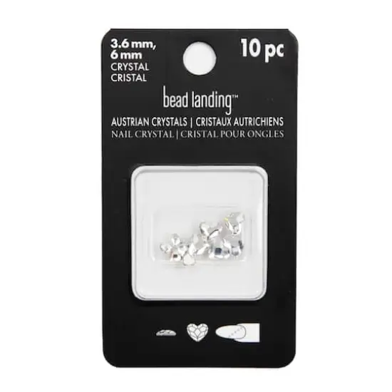 Crystal Heart Glue-On Austrian Crystal Mix by Bead Leading&trade;, 10ct. {4}