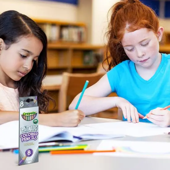 Crayola&reg; Metallic Colored Pencils, 6 Packs of 8 {10}