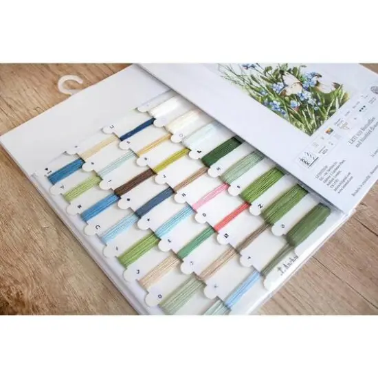 Letistitch Butterflies And Bluebird Flowers Counted Cross Stitch Kit {11}