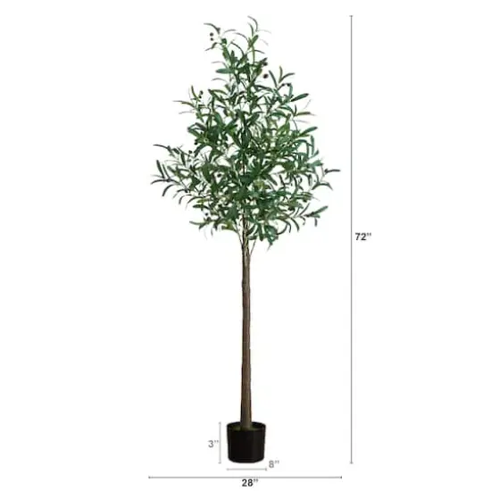 6ft. Potted Pre-Lit Artificial Olive Tree with Warm White LED Lights {7}