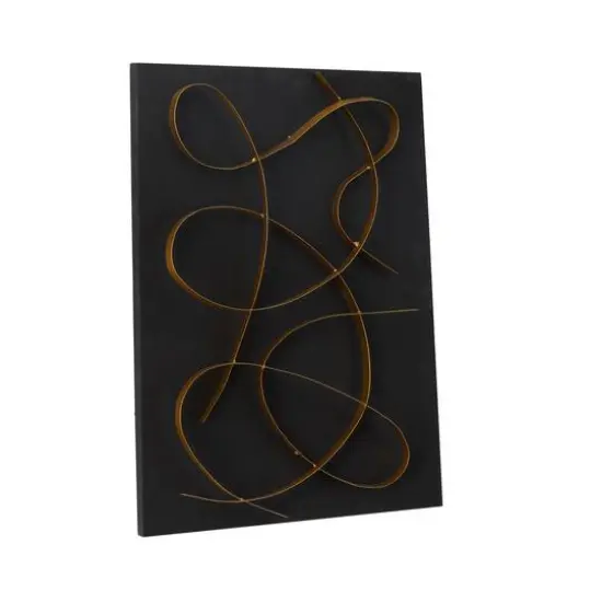 CosmoLiving by Cosmopolitan 32" Metal Contemporary Wall D&eacute;cor Black {7}
