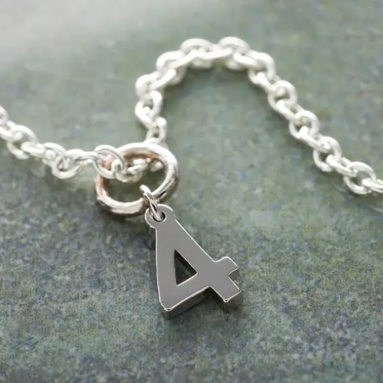 Sterling Silver Number Charm by Bead Landing&trade; 4 {3}