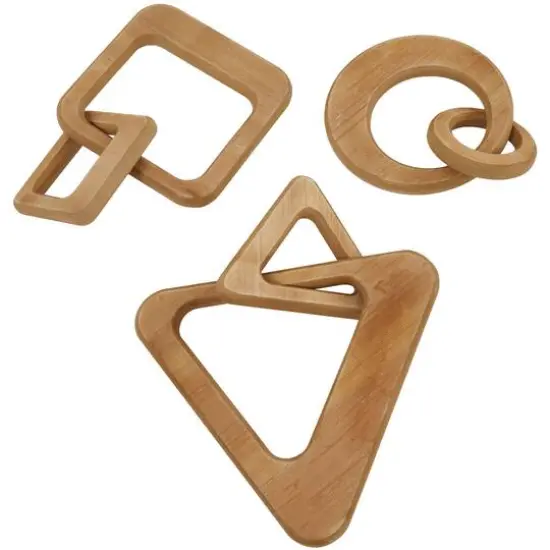 CosmoLiving by Cosmopolitan Wood Chain Sculpture Set White {2}