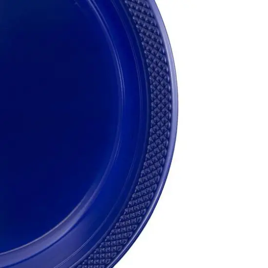 JAM Paper 10.25" Royal Blue Plastic Party Plates, 20ct. Assorted {4}