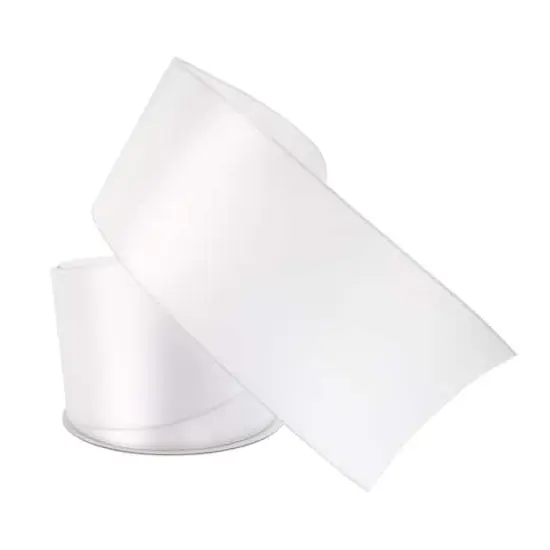 2.5" x 10yd. White Satin Wired Ribbon by Celebrate It&reg; Specialty {4}