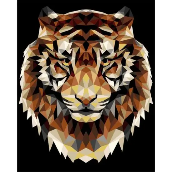 Crafting Spark Celebration Poly Tiger Painting by Numbers Kit {1}