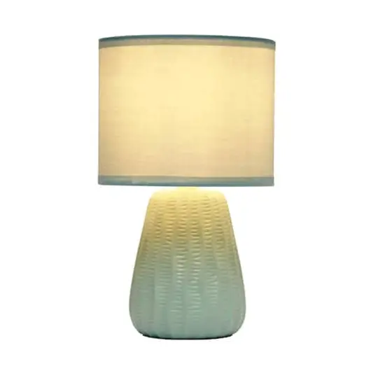 Simple Designs 11" Mini Ceramic Pastel Table Lamp Sage Green {3}