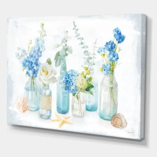 Designart - Cottage Florals I - Farmhouse Premium Canvas Wall Art {1}