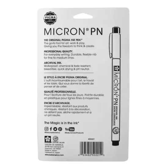 Pigma&reg; Micron&trade; PN Durable Plastic Nib Pen 6 Color Set {7}