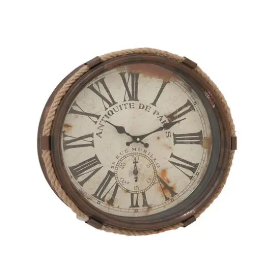 White Coastal Metal Wall Clock {1}