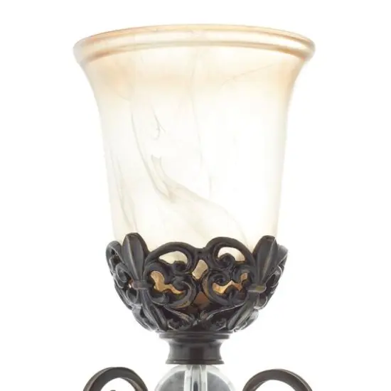 Set of 2" Brown Metal Mediterranean Uplight, 9" x 30" {8}