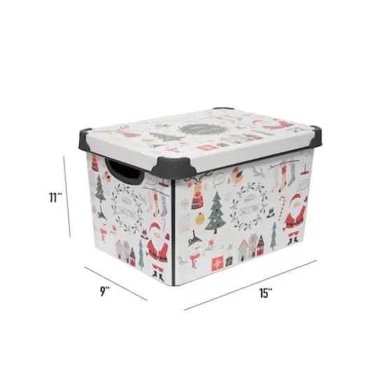 Simplify Happy Christmas Storage Tote Bin {6}