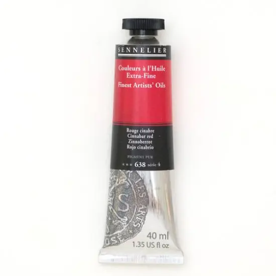 Sennelier Artists' Oil Color, 40mL 638 Cinnabar Red S4 {1}