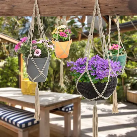 Sorbus 41" Macram&eacute; Plant Hangers, 4ct. {3}